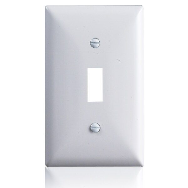 Faith Blank Wall Plate Cover, 1-Gang Standard Size Blank Outlet Cover, White, 10PK BWP1-WH-10 - main